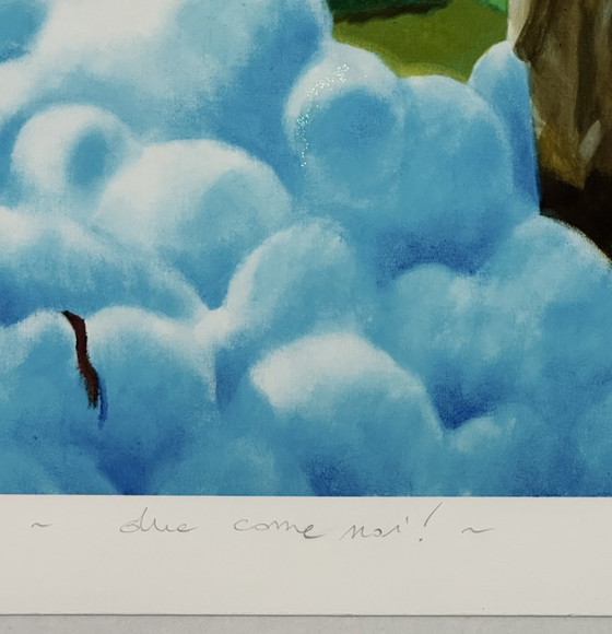 Image 1 of Fine Art Giclèe painting Diego Santini 60x118 cm “by moonlight” in frame