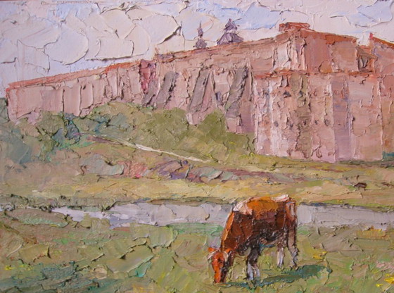 Origineel olieverfschilderij Natuurlandschap Koeienweide Zomerdag – Schilderijen & Tekeningen, Canvas (photo 5 of 8)