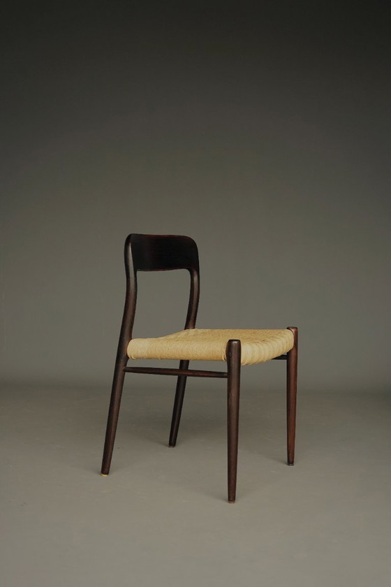 Image 1 of Model 75 Chairs in Beech by Niels Otto Møller for J.L. Moller, 1960s, Set of 6