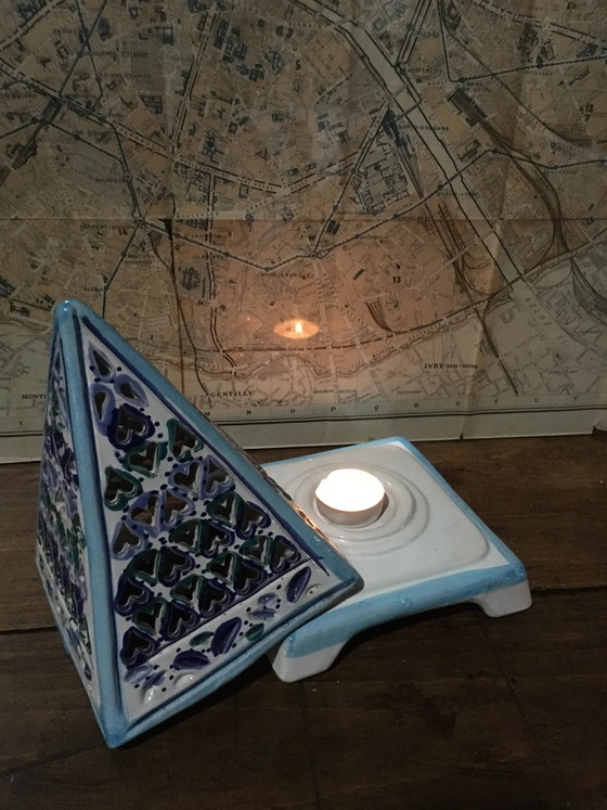 Fotoforo piramide in ceramica – Portacandele, Porcelain, Vintage (photo 7 of 8)