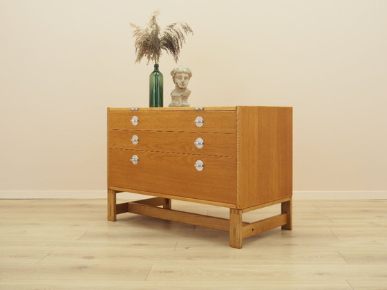 Commode danoise plaquée avec plateau coulissant, années 70 – Bois (photo 3 of 18)