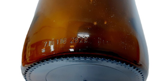 Image 1 of Vintage Large Amber Glass Chemistry/Apothecary Bottle