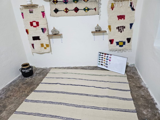 Antique Berber Kilim Rug - Unique Piece 390cm x 175cm – Rugs & carpets, Cotton, Wool (photo 5 of 9)