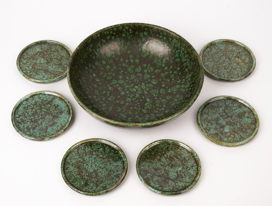 Image 1 of Ciotola e 6 piatti piccoli in ceramica - Rottami Carinzia 1974