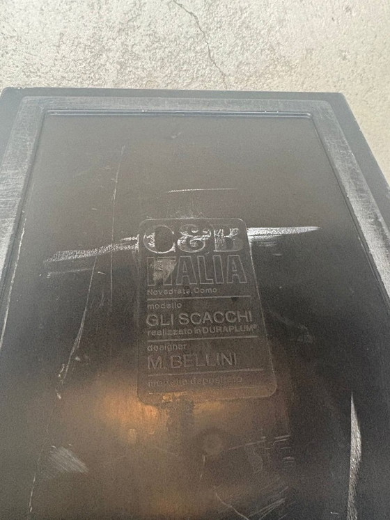 Image 1 of Salontafel met schaakmotief van Mario Bellini voor B&B Italia, jaren 70, set van 3