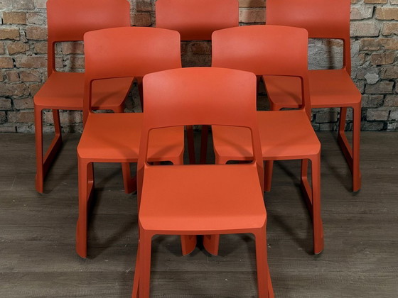 Image 1 of Vitra Tip Ton | Set of 6 | Orange