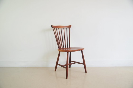 Image 1 of vintage houten spijlenstoel Pastoe