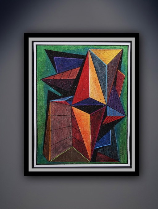 Eduard Diem: "Komposition (1), 2021". Giclée su velluto Hahnemühle. Firmato a mano e inciso.