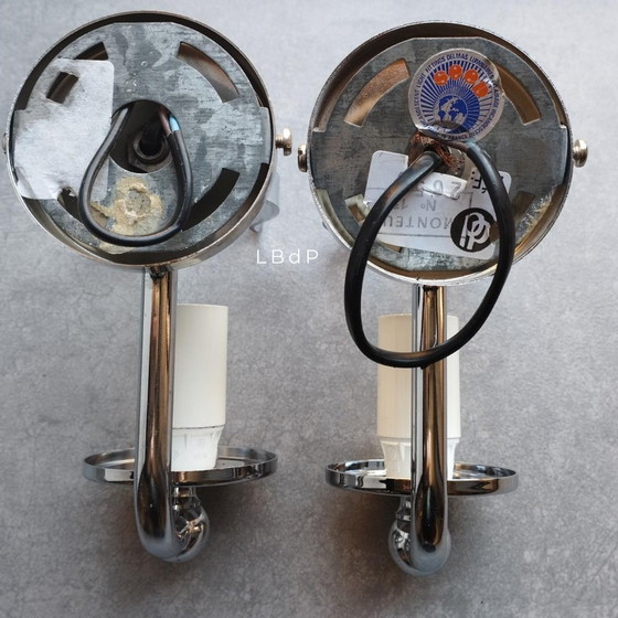 Image 1 of Pair Of 1970's Vintage Space Age Wall Lights