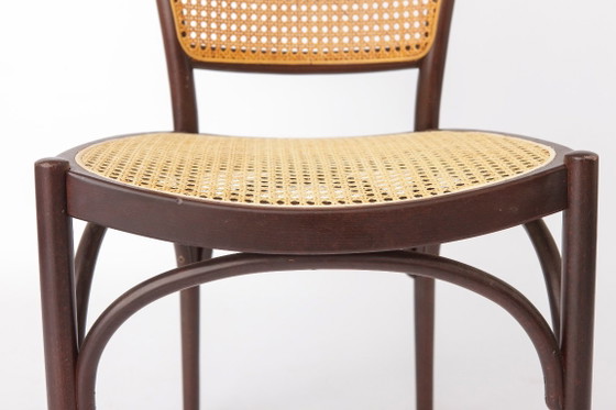 Paire de Chaises de Salle à Manger Vintage Thonet en Bois Courbé avec Cannage Viennois, Années 1960-1970 (photo 7 of 11)