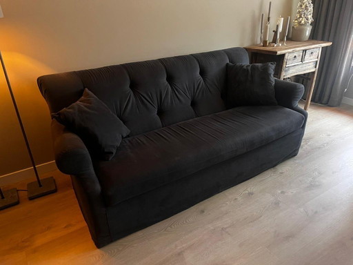 Castelle 3-Sitzer-Sofa schwarz mit Hocker (Juli 2023)