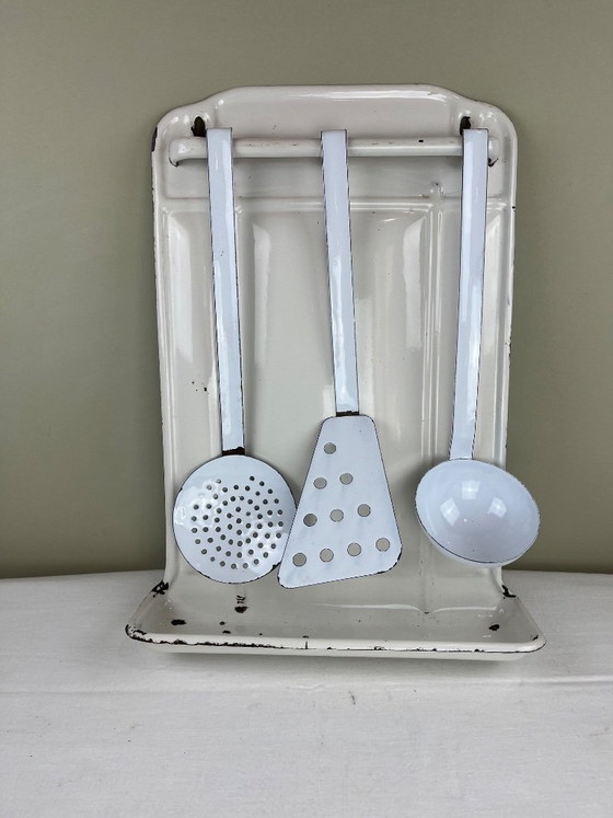 Enameled Shelf and Utensils – Kitchen accessories, Metal (photo 14 of 14)