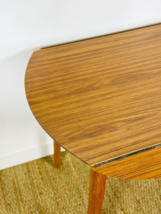 Image 1 of Table de salle à manger ronde vintage pliante, 1970