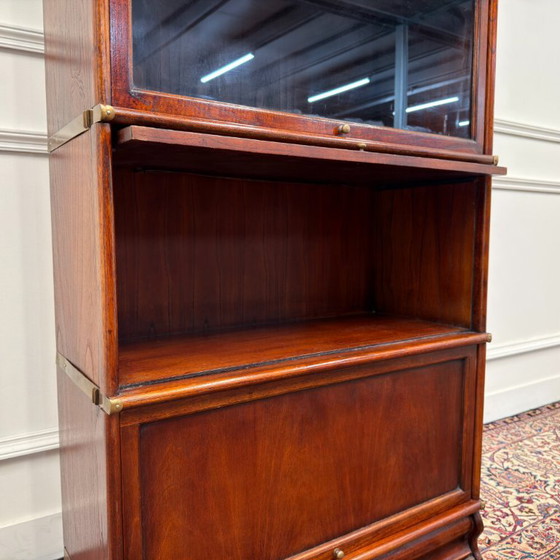 Set di Librerie Classiche Inglesi Stile Globe Wernicke – Vetro, Legno (photo 12 of 12)