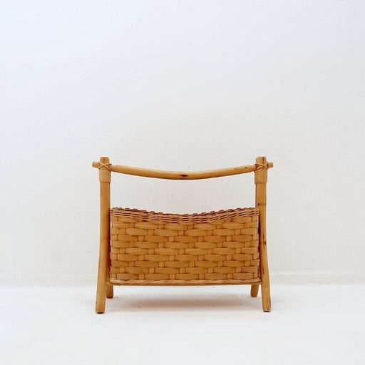 Vintage Zeitschriftenständer aus Bambus im Bohème-Stil – 1970er Jahre