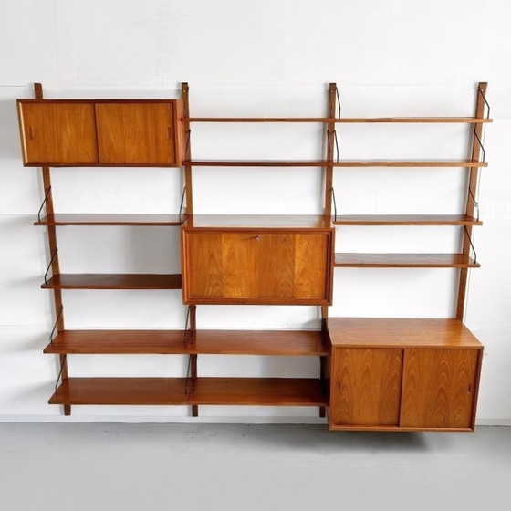 Image 1 of Mid-Century Poul Cadovius Royal Wall Unit Danish Design Vintage 1950s