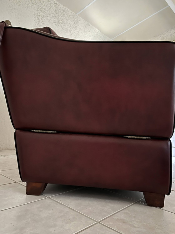 Divano Castello in Pelle (Rosso Bordeaux) – Divani 3 posti (photo 5 of 7)