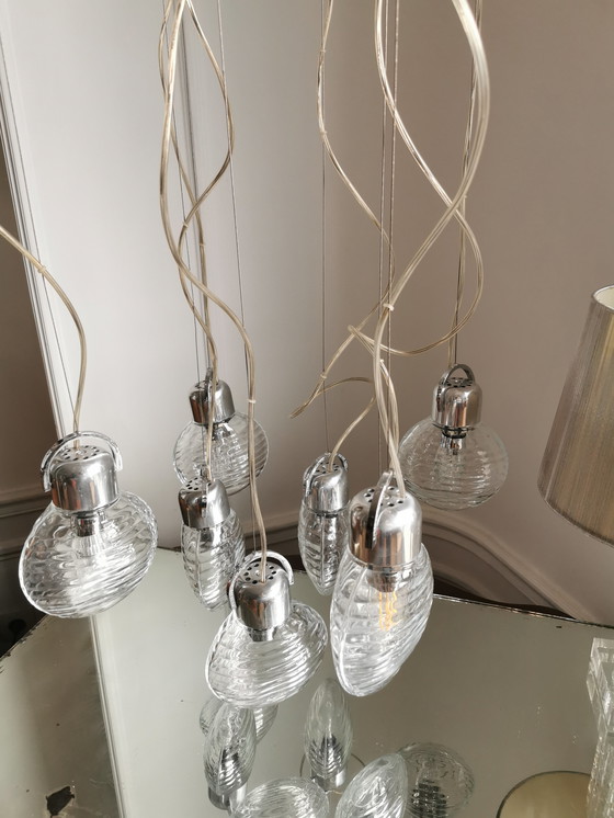 Image 1 of Lampada a sospensione a cascata vintage Fabbian Illuminazione 