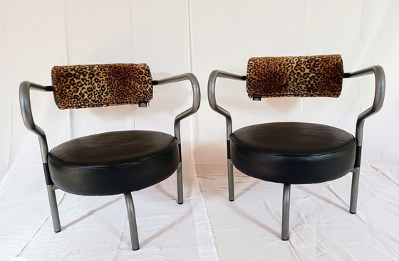 Image 1 of 2X Vintage Easy Armchairs "Natural Choice" From Denmarke