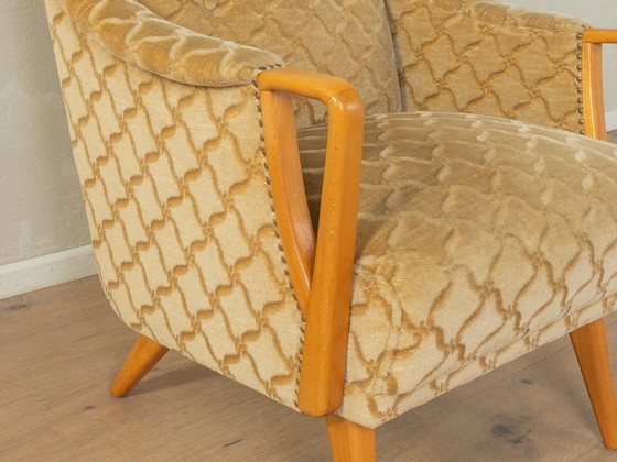 Image 1 of Fauteuil classique à motif géométrique des années 1950