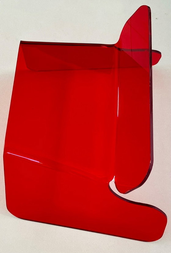 Image 1 of Red Plexiglas chair, France, 1970s
