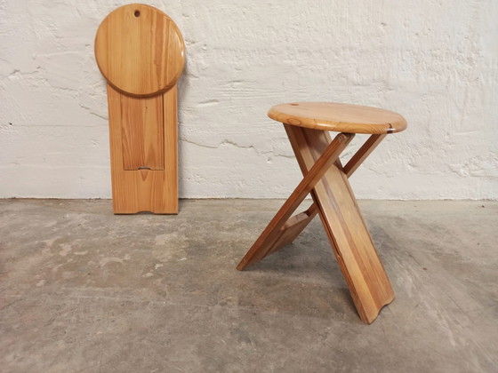 Image 1 of 2 x vintage Roger Tallon Design folding stools 