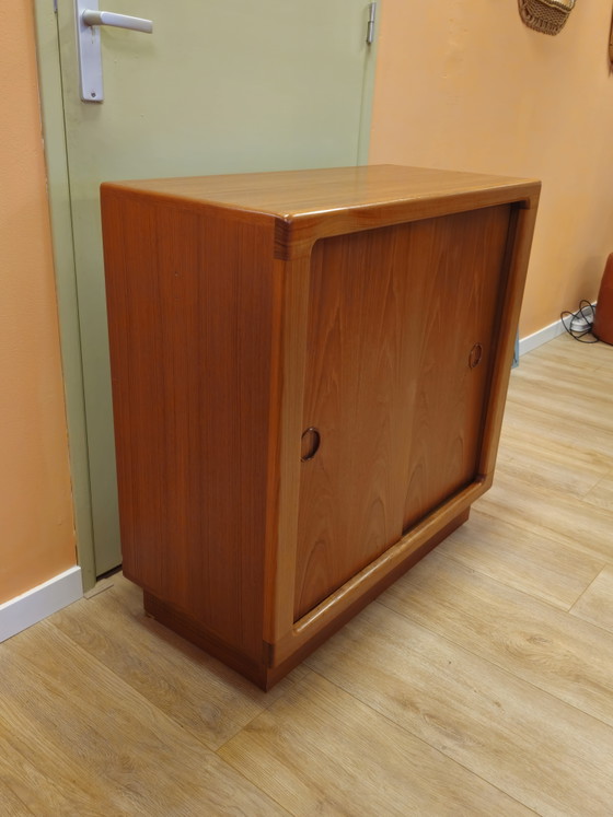 Image 1 of Silkeborg Danish Sliding Door Wardrobe Cabinet Small Cabinet Vintage