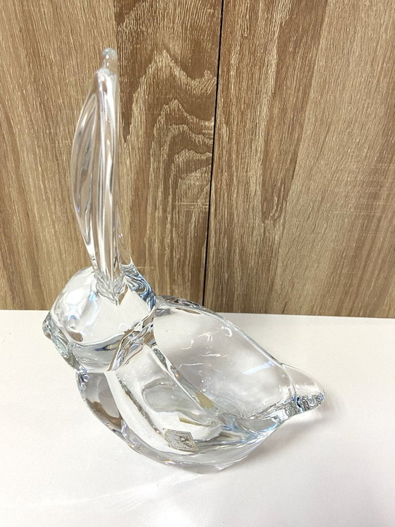 Image 1 of Sculpture Sujet Zoomorphe Lapin en Cristal Massif France Vannes-le-Châtel Art