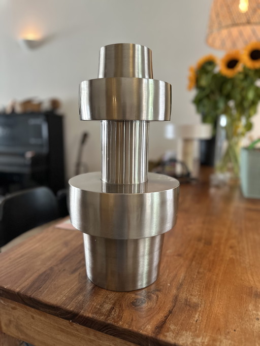 Dôme Deco Vaas 'Toba' - M - Silver