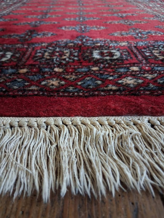 Tapis Galerie Boukhara Noué Main 262×80cm, Coton, Laine, Multicolore (photo 10 sur 14)