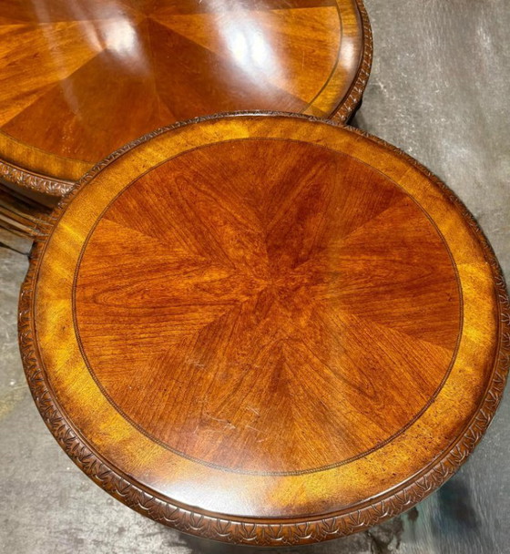 Image 1 of ART 3-delige woonkamertafelset – ronde salontafel met 2 bijzettafels