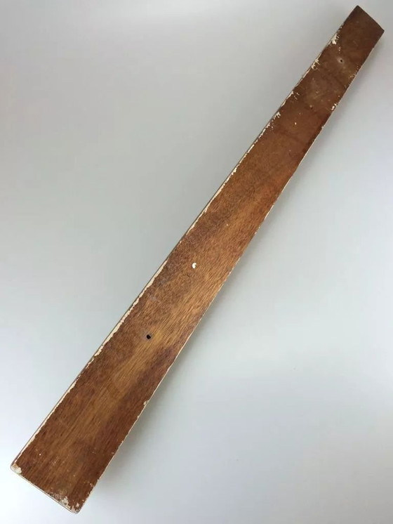 Image 1 of 60's 70's Porte-manteau Porte-manteau mural métal bois Space Age