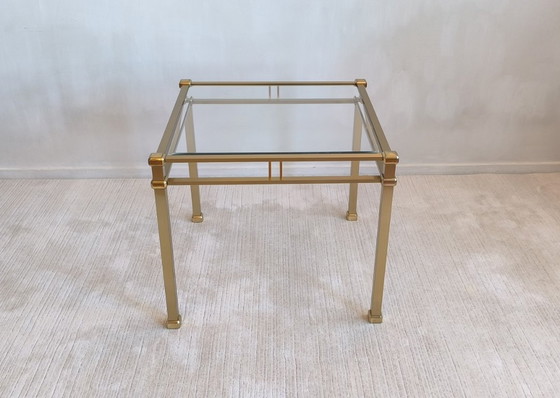 Image 1 of ✨ Prachtige vierkante gouden salontafel uit de Orsenigo Italy ‘Art Deco’-collectie ✨