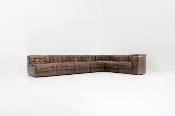 Image 1 of Vintage De Sede Ds 11 Modulaire Sofa Bruin Leder