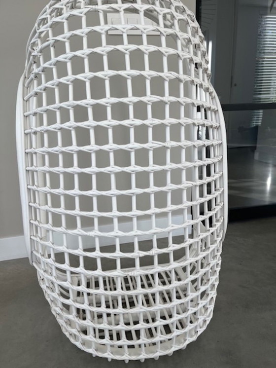 Image 1 of Silla colgante HK Living de ratán blanco