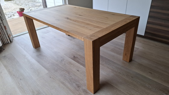 Image 1 of Solid Steamed Oak Dining Table
