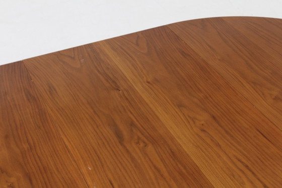 Image 1 of Vintage Danish round extendable dining table 1960s