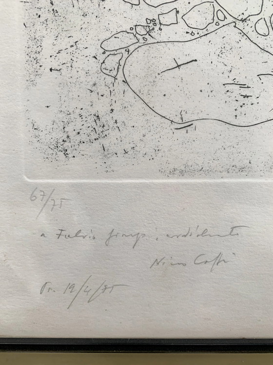 Lithographie de Nino Caffè des années 1970, Peintures et dessins (photo 2 sur 3)
