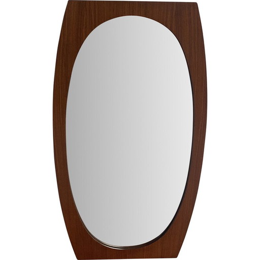 Vintage mirror in rosewood by Gianfranco Frattini, 1970s