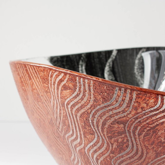 Image 1 of Bol en verre Kosta Boda 'Tonga' par Monica Backström, signé années 1980