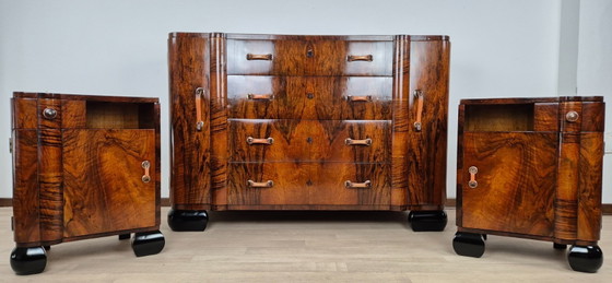 Image 1 of Venetian Noble Art Deco Bedside Tables 1924