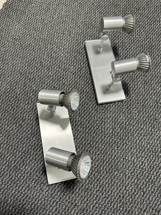 Image 1 of Ceiling/Wall spotlights Lucide 2 x 2 Spots Brushed Aluminum