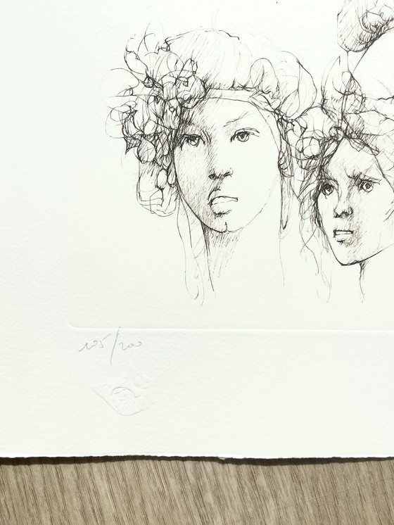 Image 1 of Leonor Fini, rara litografía sobre Arches