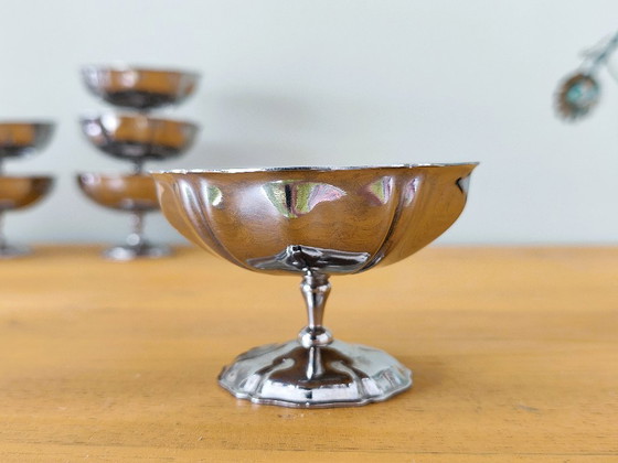Image 1 of Juego de 6 vasos para helado de acero inoxidable