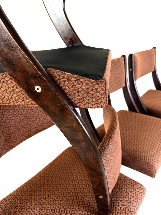 Image 1 of Set van 6 gerestaureerde Deense eetkamerstoelen ‘60