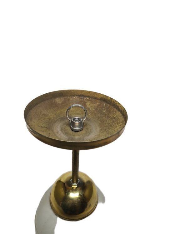 Vintage hanglamp, Polen, jaren 1960 – Hanglampen, Glass, Brass (photo 3 of 8)