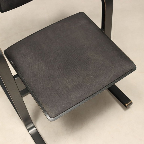 SET OF TWO Varier Actulum black design chairs – Dining chairs, Wood, Cotton (photo 4 of 9)