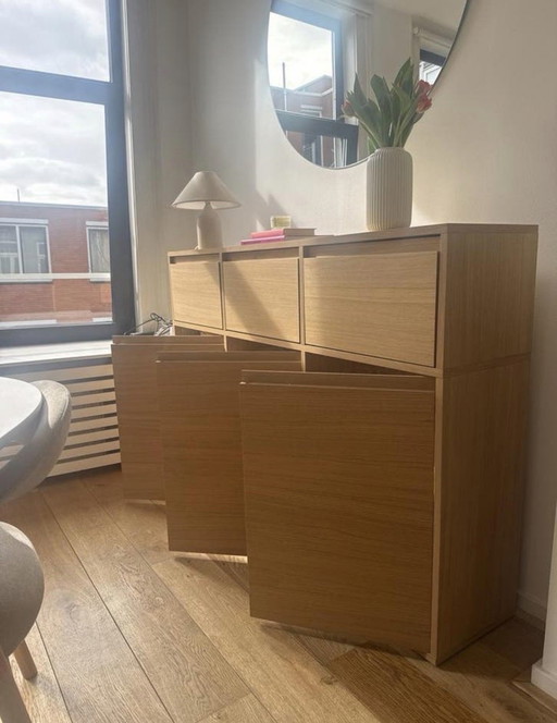 Tylko dressoir eikenhout met 3 deuren en 3 lades