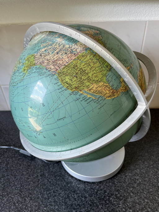 Vintage wereldbol duplex Columbus plante terre