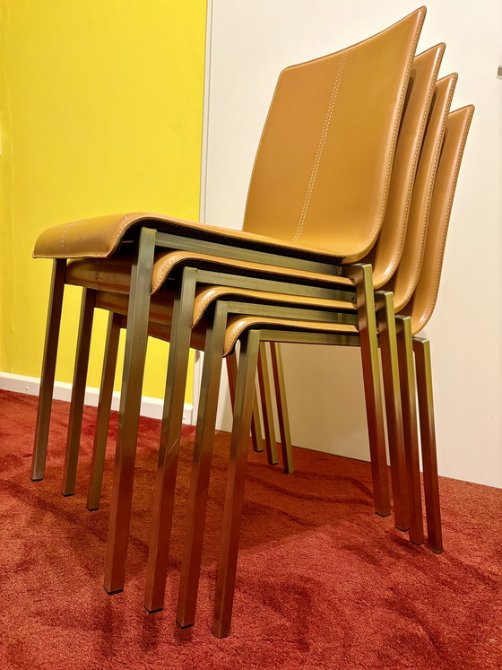 Image 1 of 4 x Pedrali Kuadra 1291 leer + staal